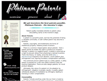 Tablet Screenshot of platinumpatents.com